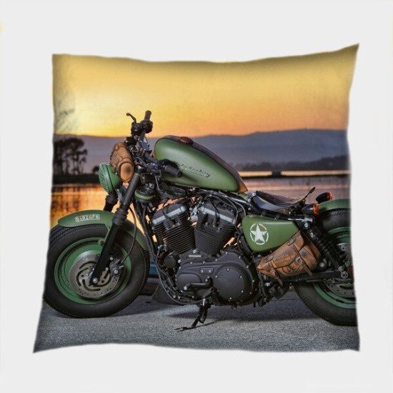 Dekorační polštář luxusní - Harley-Davidson Green