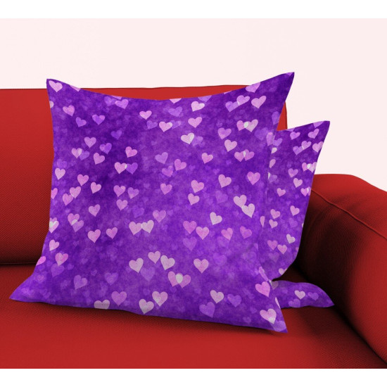 Polštář 45x45 - Purple Hearts
