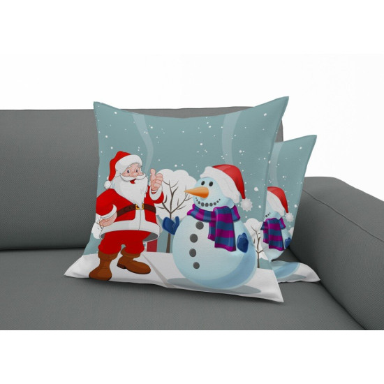 Polštář dekorační - Santa Snowman