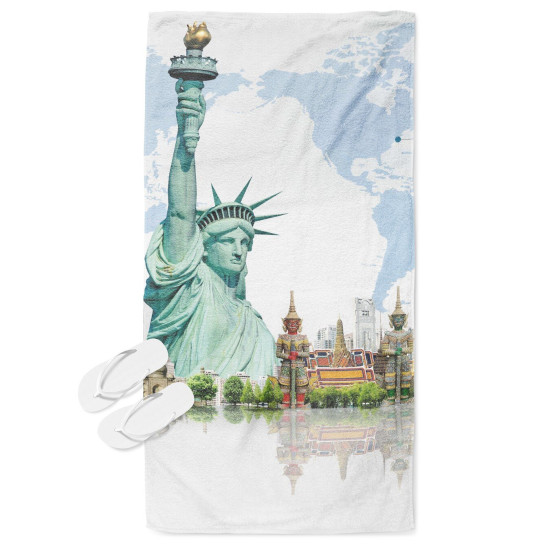 Plážový ručník 3D - New York