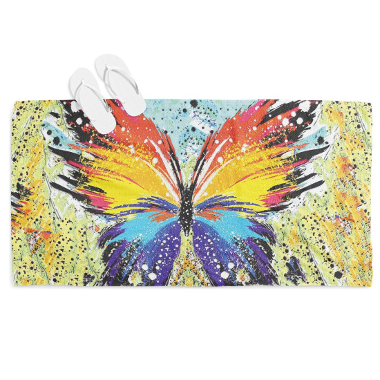Plážový ručník - Colorful Butterfly