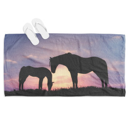 Osuška plážová 3D - Horses
