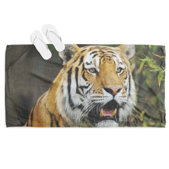Plážový ručník 3D - Bagira Tiger