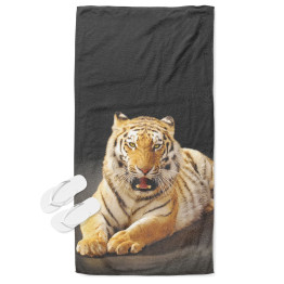 Plážová osuška 3D - Tiger Black