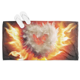 Plážový ručník - Burning Heart