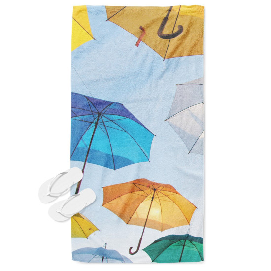 Osuška plážová - Colorful Umbrellas