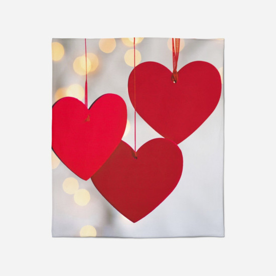Hřejivá deka se srdíčky  - Hanging Hearts