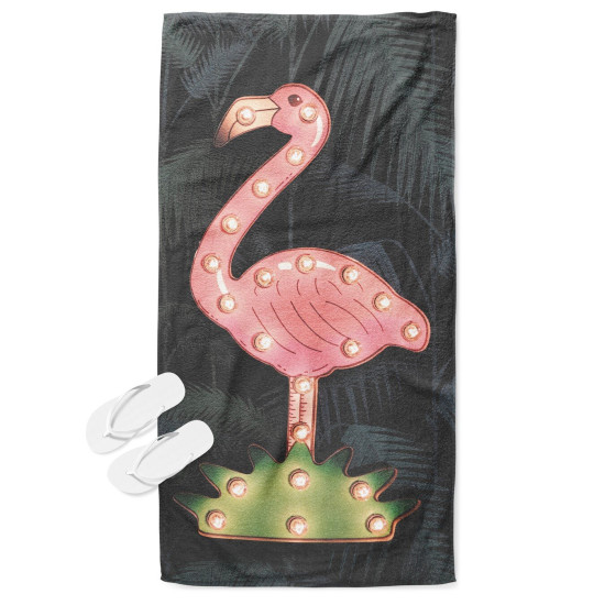 Plážová osuška - Flamingo