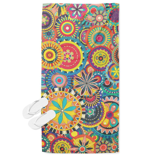 Osuška plážová - Boho Mandala