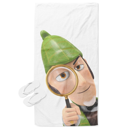 Dětská plážová osuška - Sherlock Gnomes White