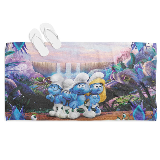 Osuška na pláž - Smurfs
