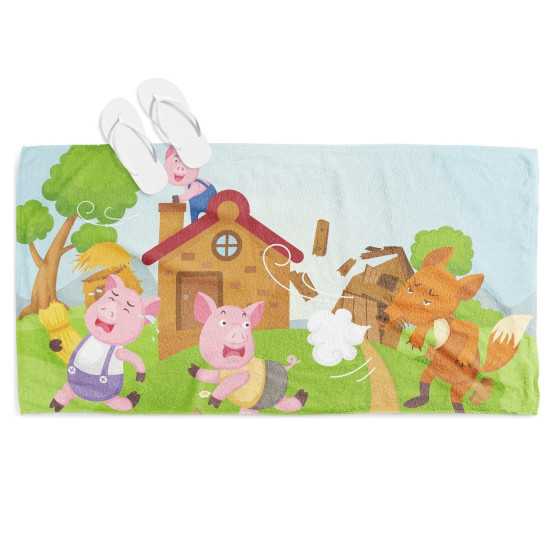 Plážový ručník - Three Little Pigs