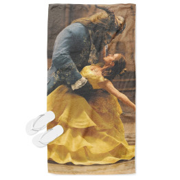 Dětská plážová osuška 3D - Beauty and The Beast