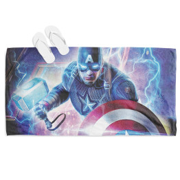 Plážová osuška 3D - Capitan America