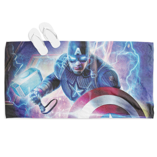 Plážová osuška 3D - Capitan America