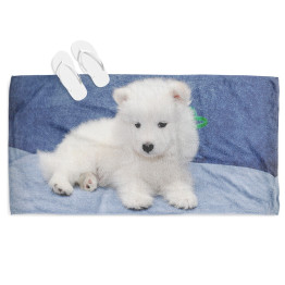 Plážový ručník - Baby Samoyed