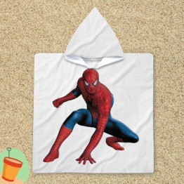 Pončo ručník pro děti - Spiderman White
