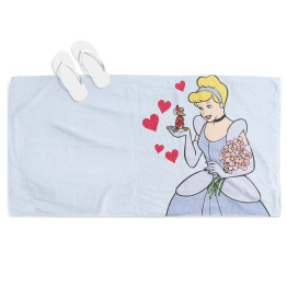 Plážový ručník 3D - Cinderella Blue