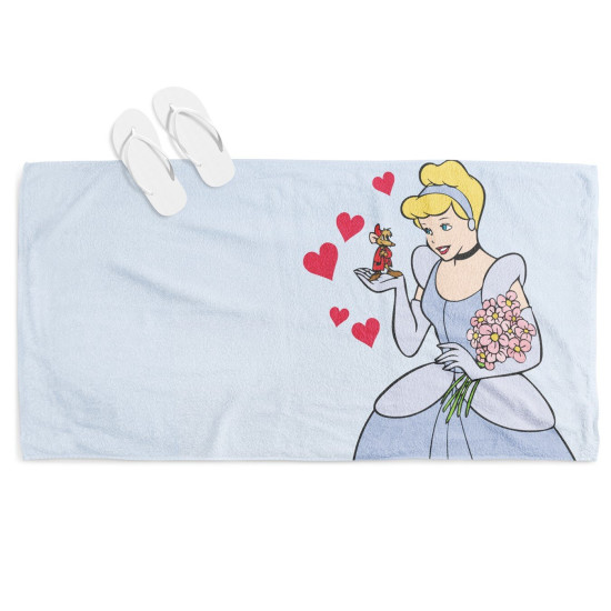 Plážový ručník 3D - Cinderella Blue
