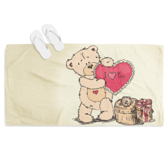 Plážová osuška - Bear In Love