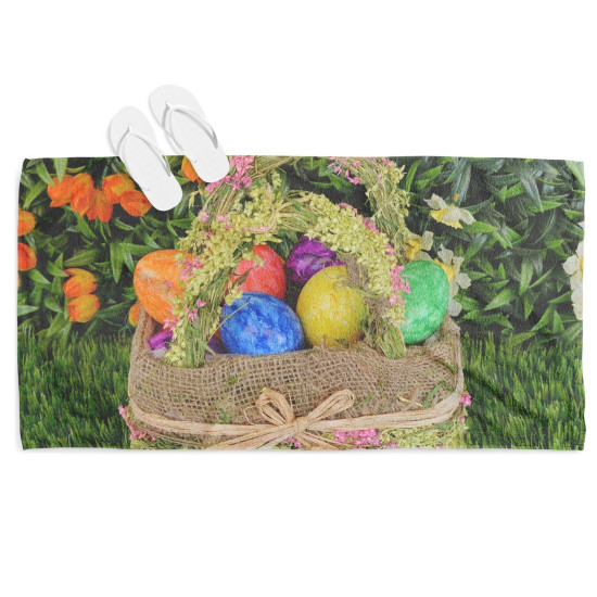 Plážový ručník - Eggs in a Basket