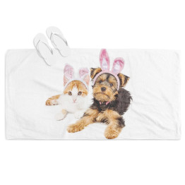 Plážová osuška - Easter Dog And Cat