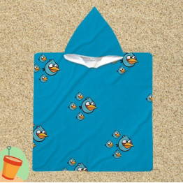 Pončo ručník pro děti - Angry Birds Blue