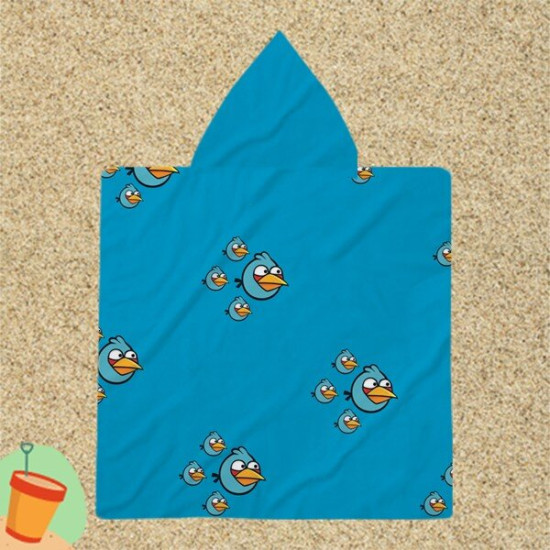 Pončo ručník pro děti - Angry Birds Blue