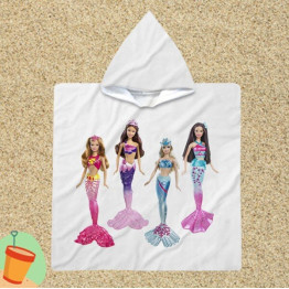 Pončo ručník pro děti - Barbie Mermaids