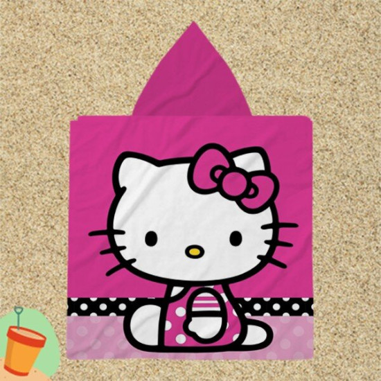 Dětské pončo - Hello Kitty Magenta