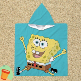 Dětská osuška pončo - Sponge Bob Animation