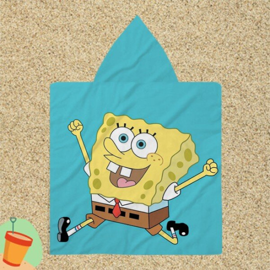 Dětská osuška pončo - Sponge Bob Animation