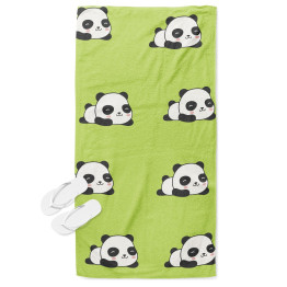 Plážová osuška 3D - Mini Pandas