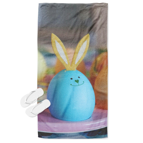 Plážový ručník - Blue Egg