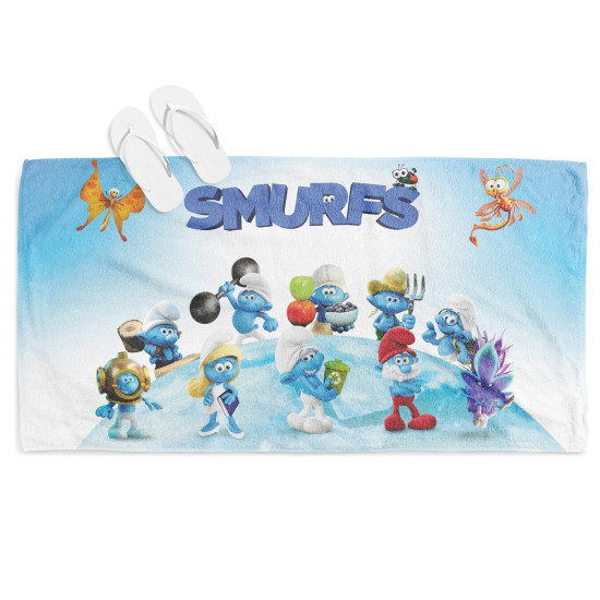 Plážový ručník - The Smurfs