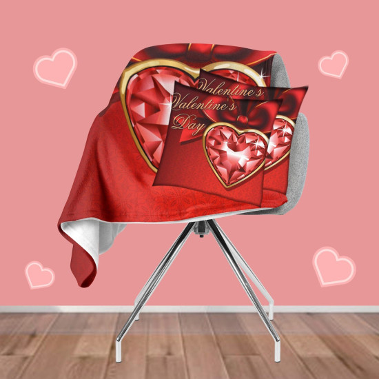 Dárková sada deka + 2 polštáře - Valentine Day