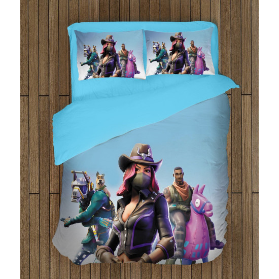 ДА НЕ СЕ ПУСКА ИЛИ ПРЕВЕЖДА Памучни чаршафи за легло Фортнайт - Fortnite - 100% Памук
