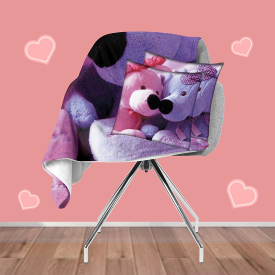 Dárková sada deka + 2 polštáře - Teddy Bears