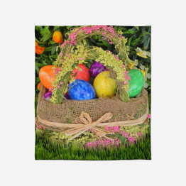 Teplá Velikonoční deka - Eggs in a Basket