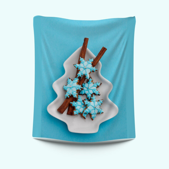Vánoční deka - Blue cookies