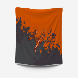 Teplá deka - Orange Grey Art