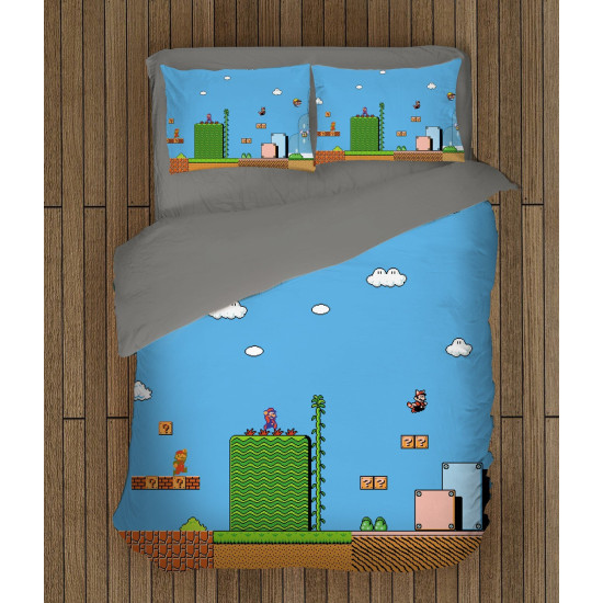 Povlečení Super Mario - Super Mario Blue Background