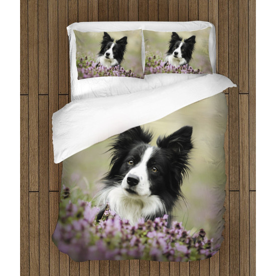 Lůžkoviny - Collie and Flowers