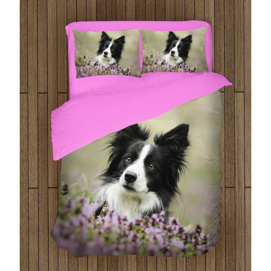 Lůžkoviny - Collie and Flowers