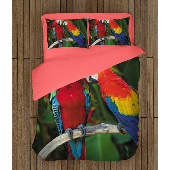 Kvalitní povlečení - Couple Parrots