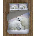 3D ložní prádlo - White Bears