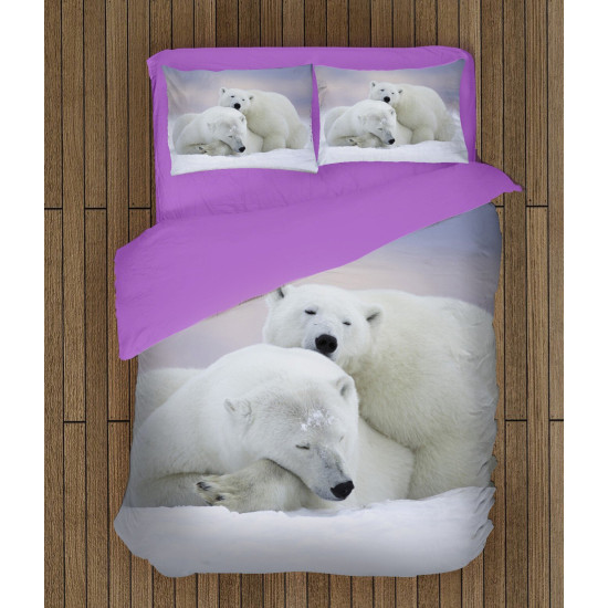 3D ložní prádlo - White Bears