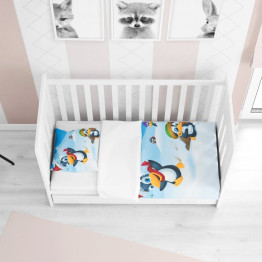 Dětské povlečení do postýlky - Christmas Pinguins