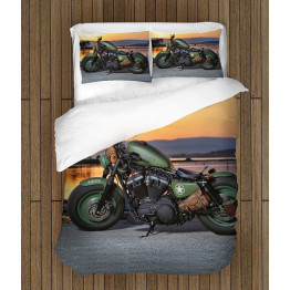 Povlečení motorka - Harley-Davidson Green