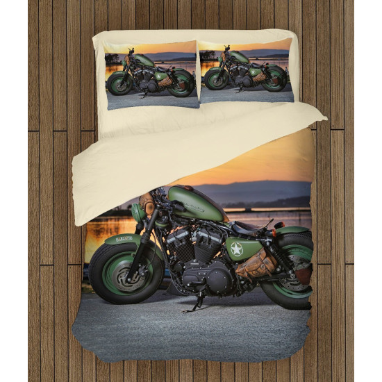 Povlečení motorka - Harley-Davidson Green